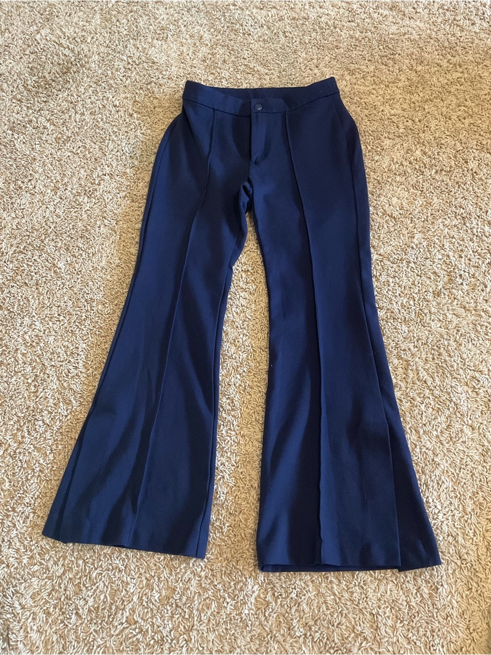 GAP Navy Flare Pants with Split Hems